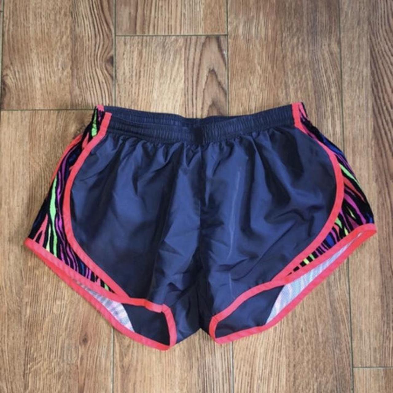 Grey & neon zebra print running shorts 👟 Size S... - Depop