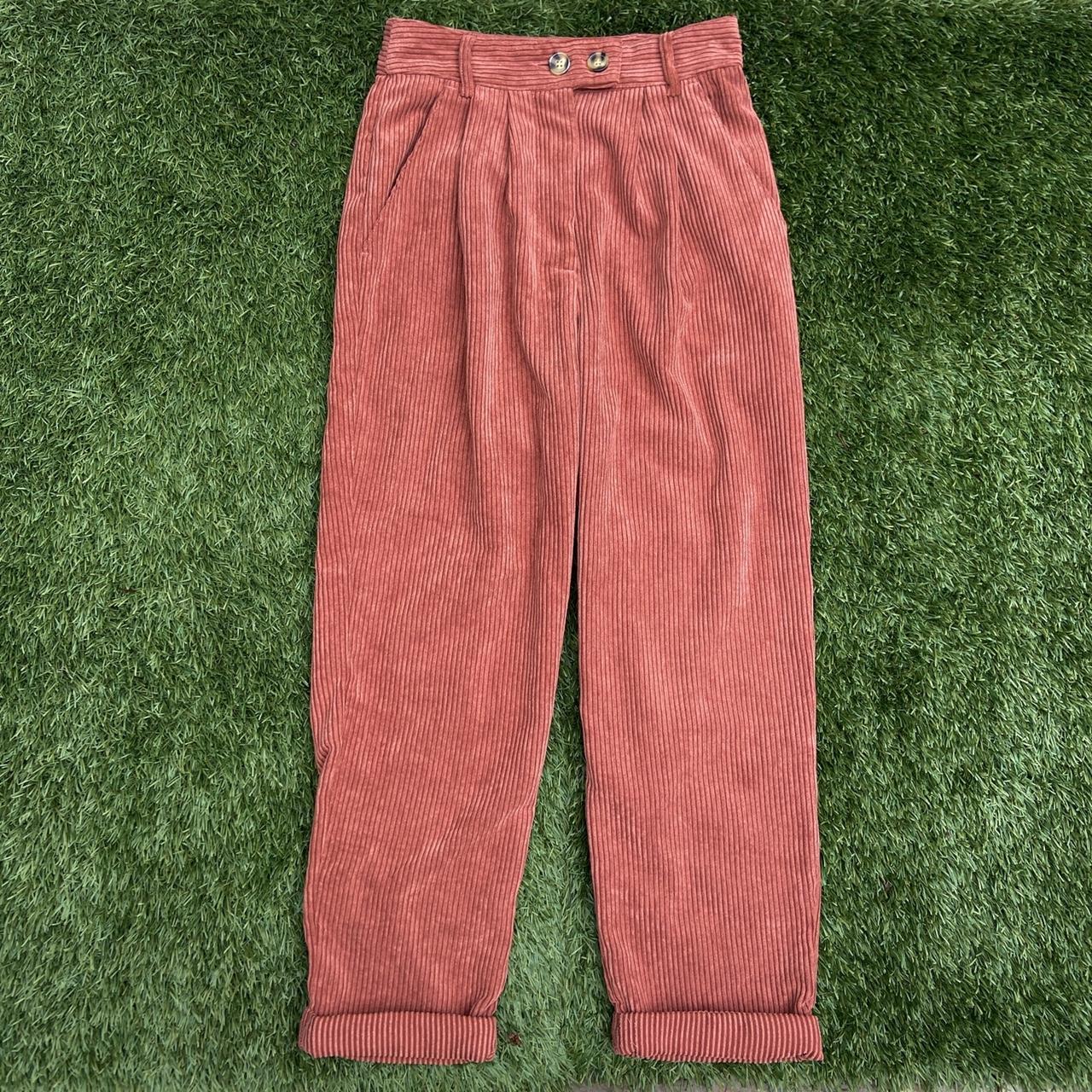 Women's Orange and Pink Trousers Depop