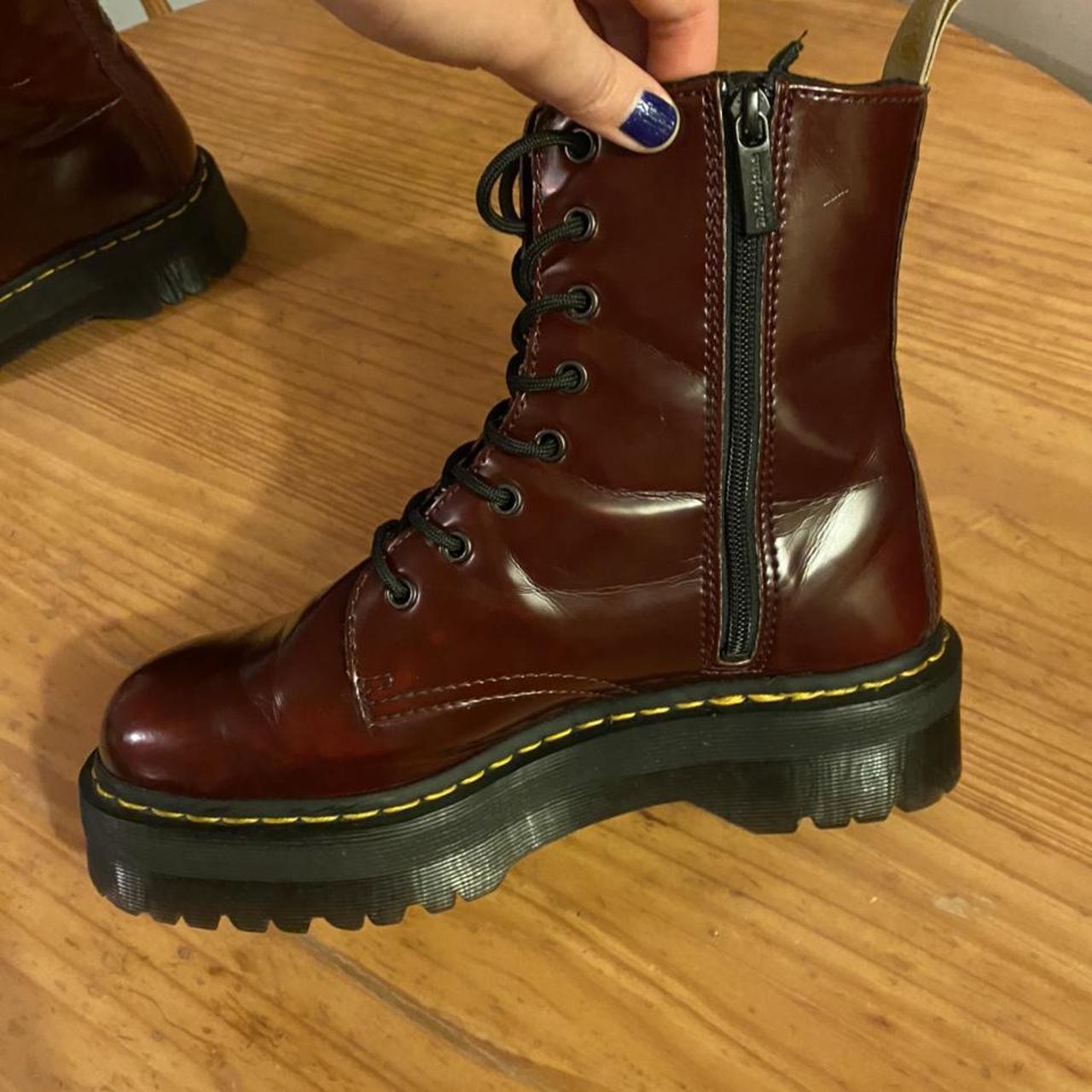 Dr. Martens vegan Jadon platform boots size 8. Only... - Depop