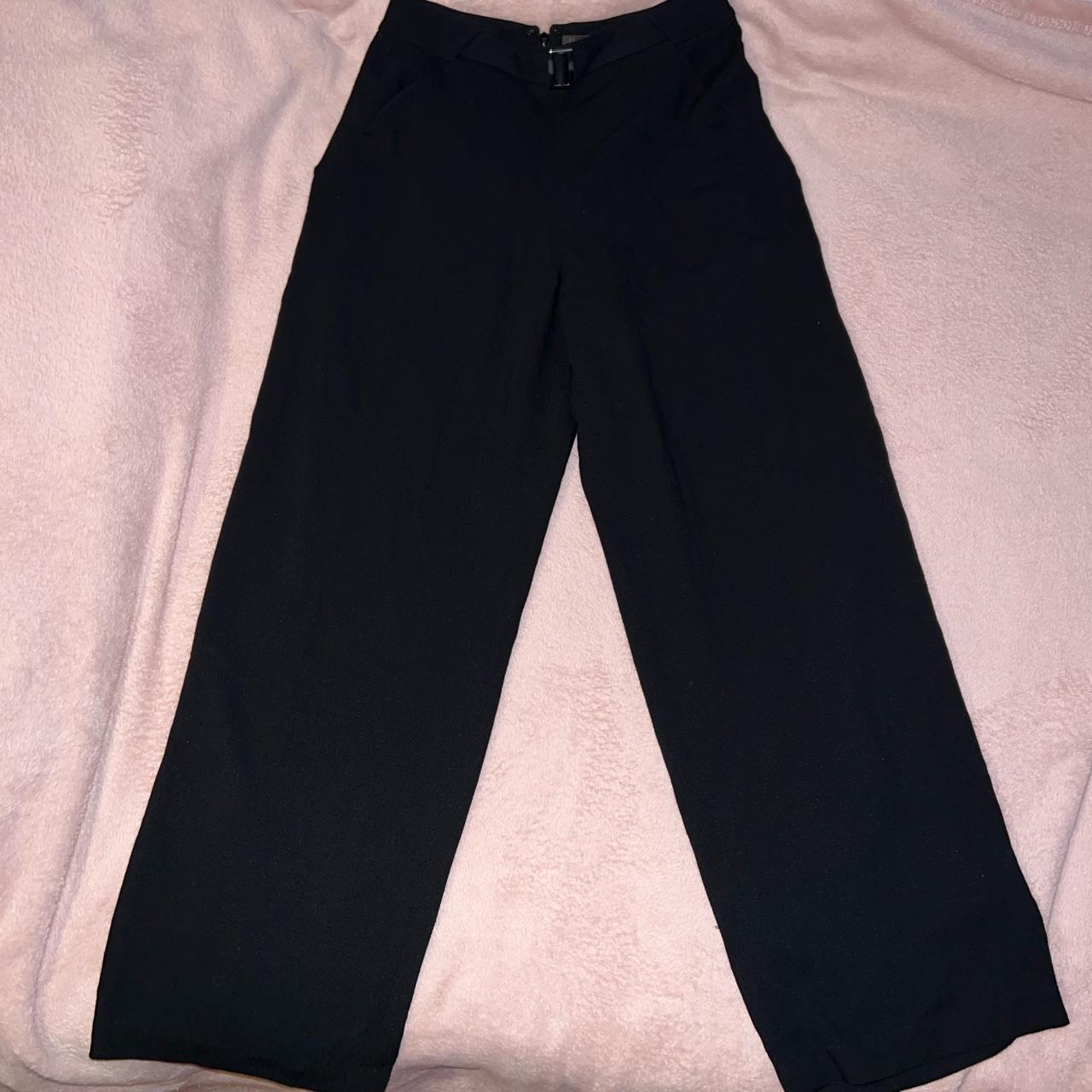 UNIQLO BLACK #HANATAJIMA HIGHWAISTED TROUSERS -... - Depop