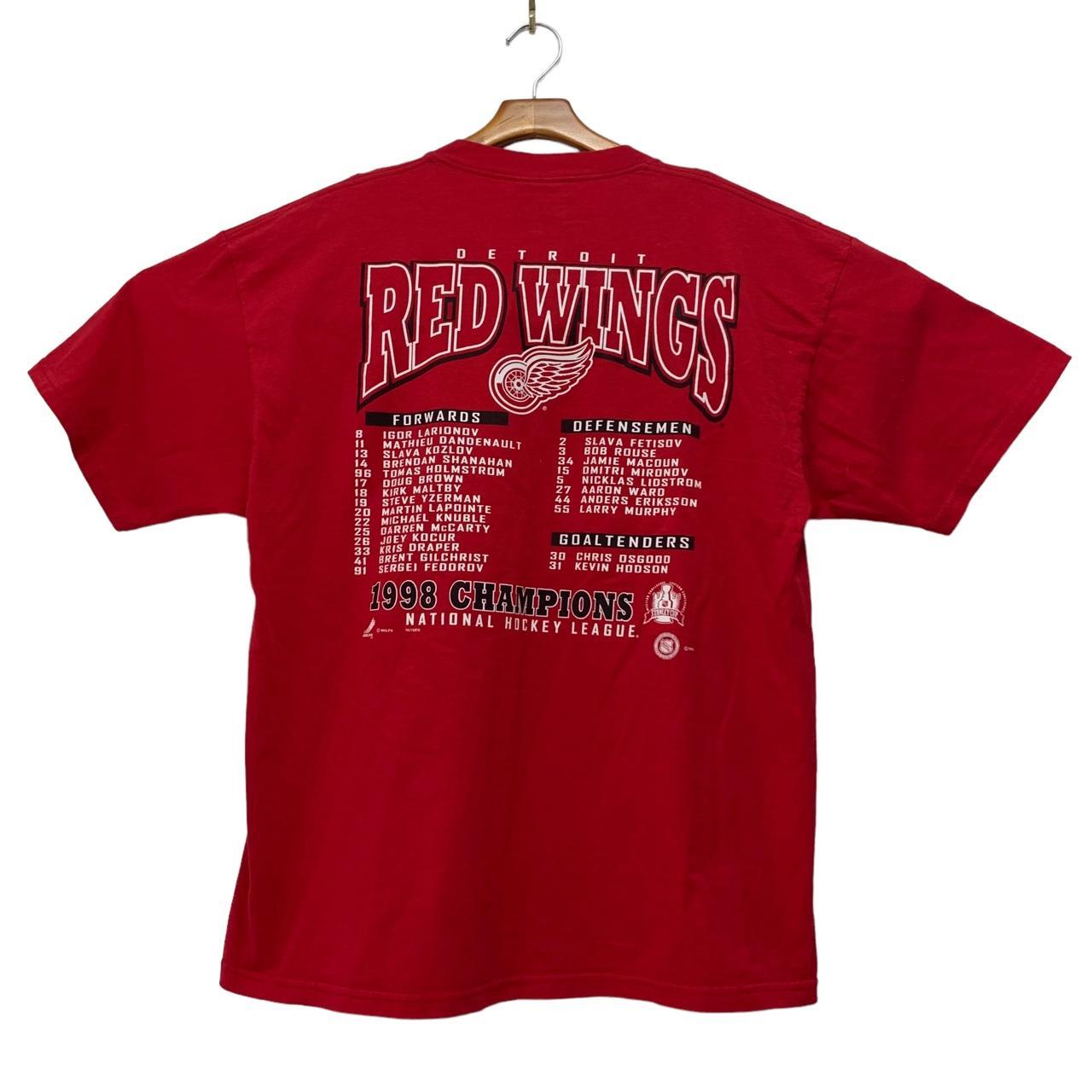 Vintage 1998 Detroit Red Wings Back Again Champions - Depop