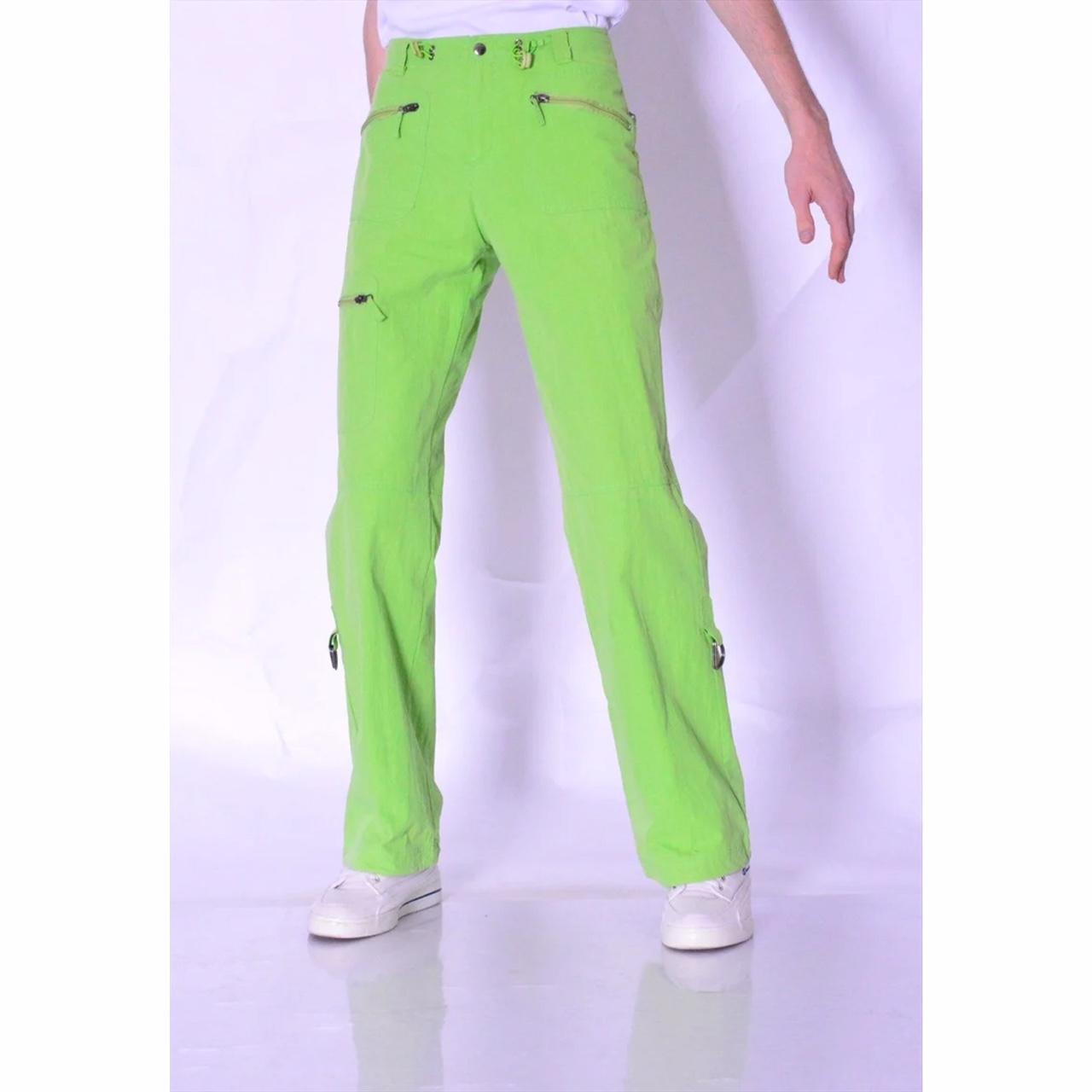 neon green cargo pants