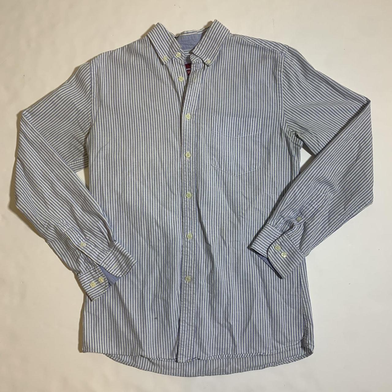 Merona Tailored Fit Shirt Men's Blue Button