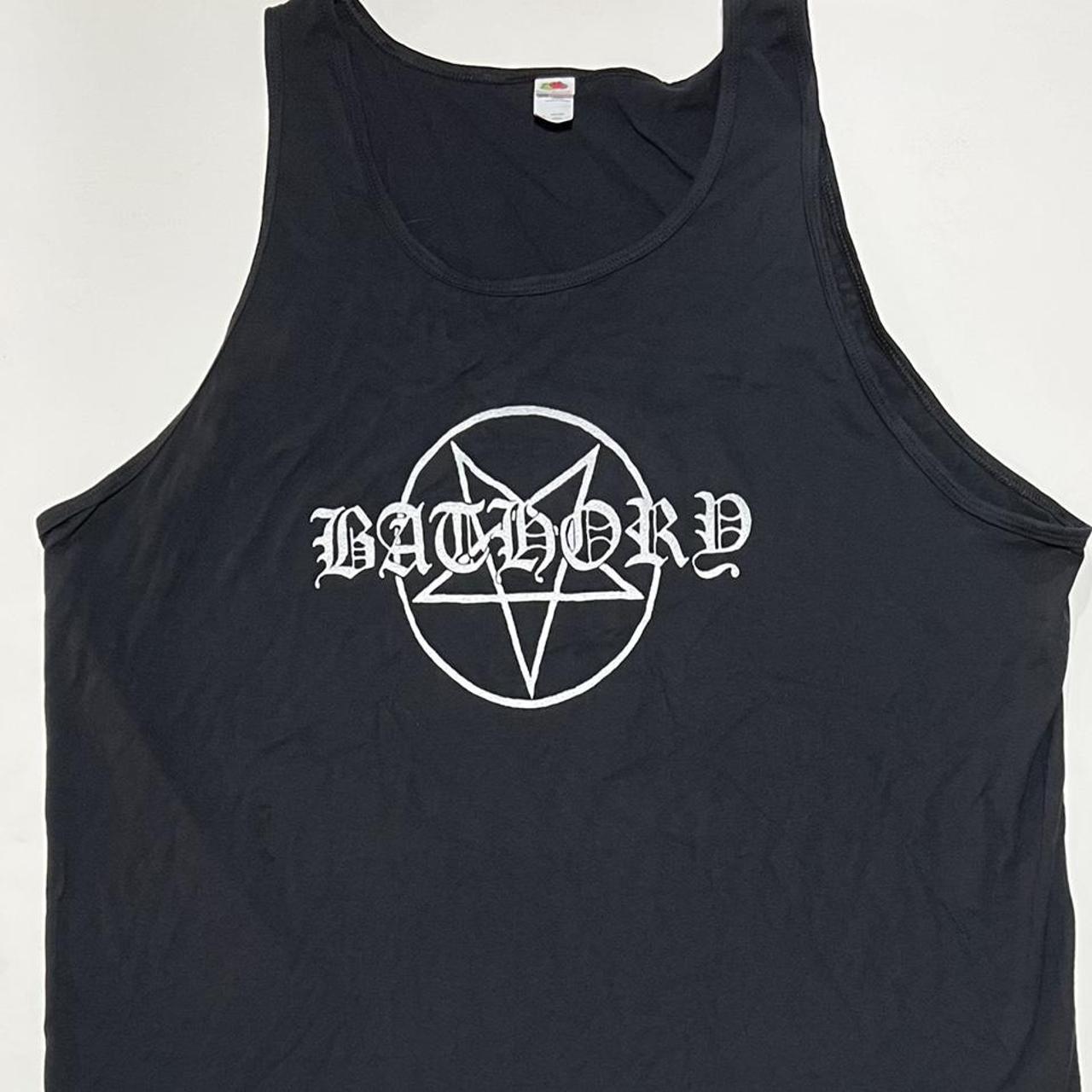 Bathory Logo tank top T shirt Size 3XL death metal... - Depop