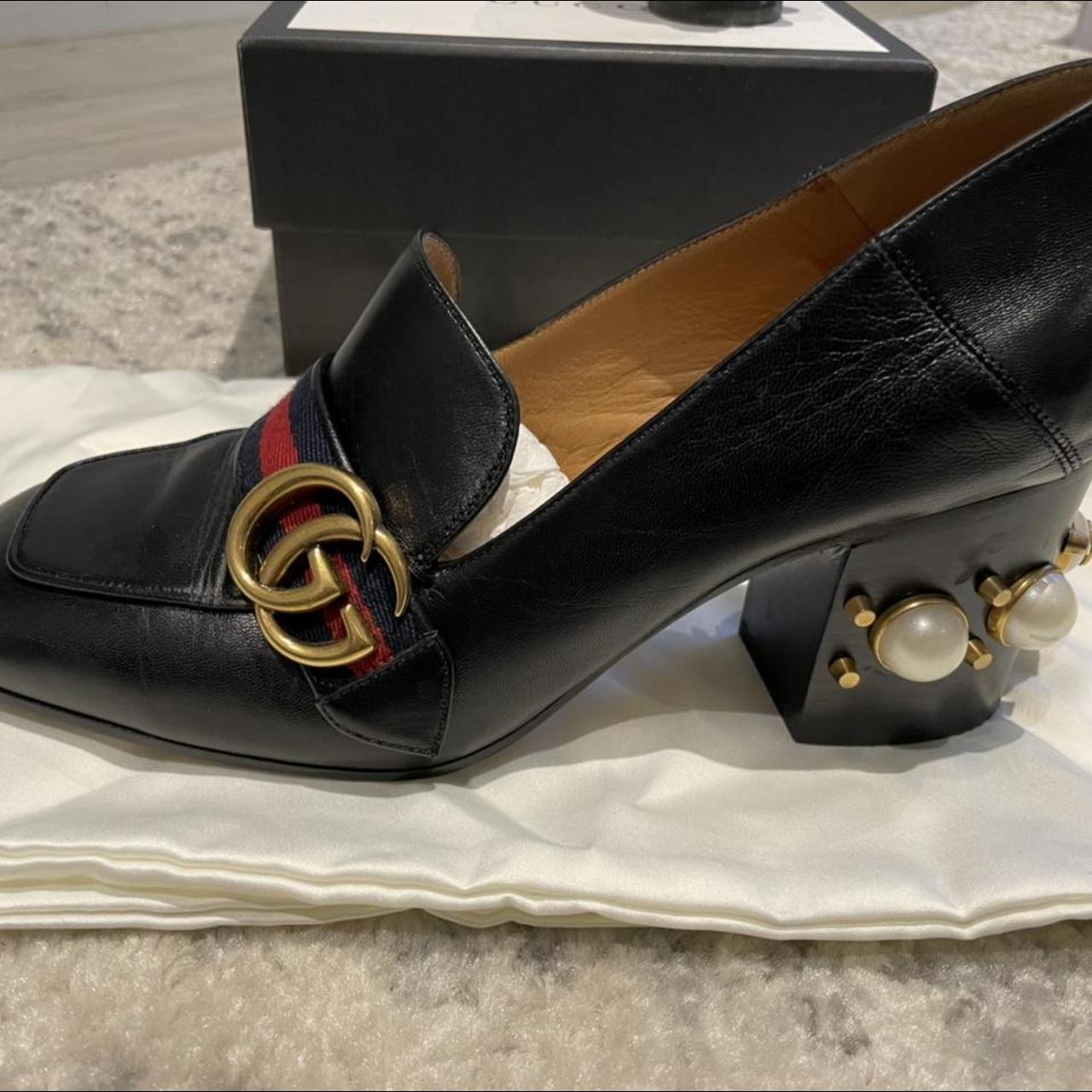 heeled loafers gucci