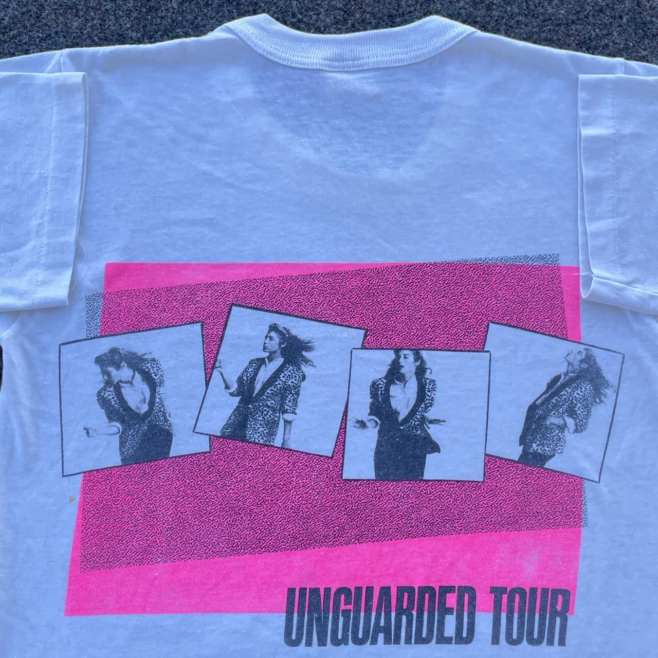 Vintage 1980s White Pink Black Amy Grant Unguarded... - Depop