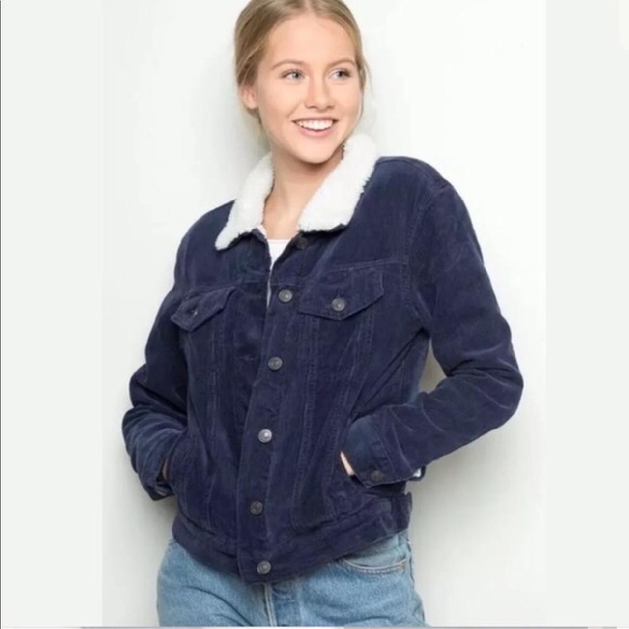 brandy melville elisha fur corduroy jacket