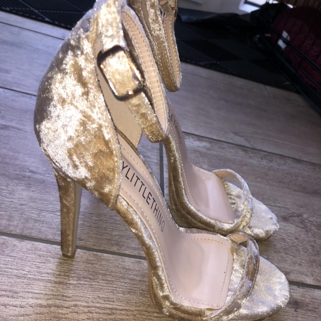 Silver velvet outlet heels