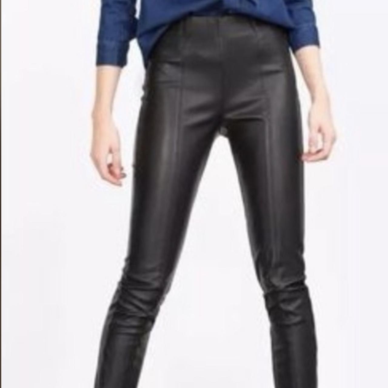 Zara Faux Leather Mini Flare Trousers Size S M L REF 7102 203  eBay