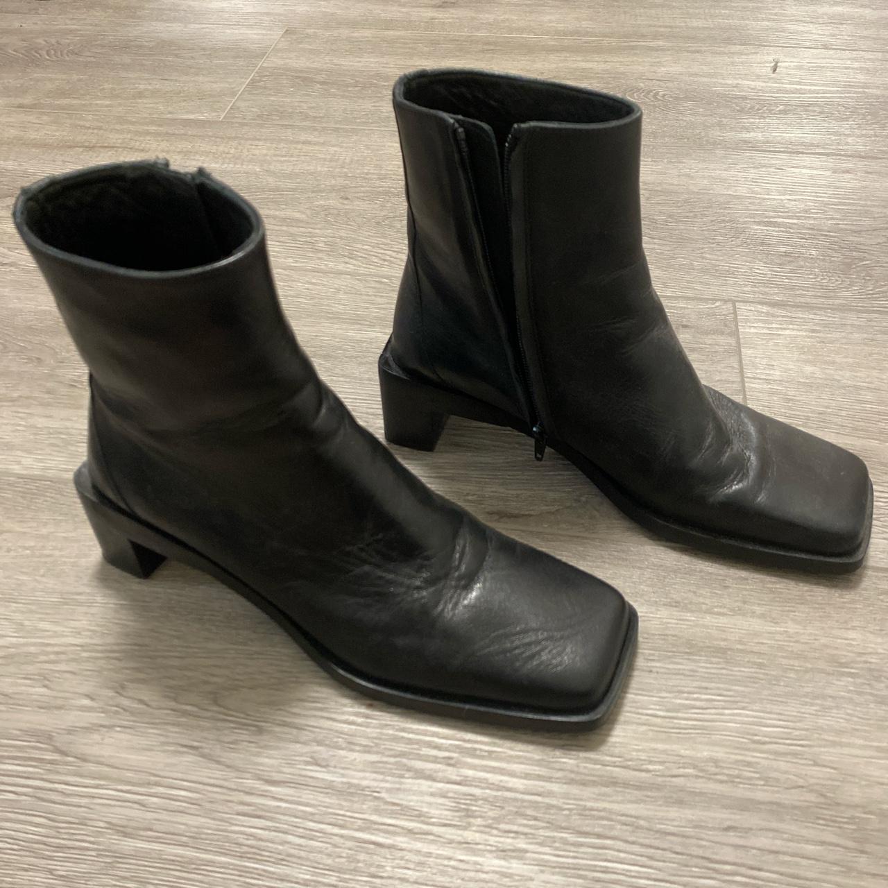 Zara square toe hot sale boots