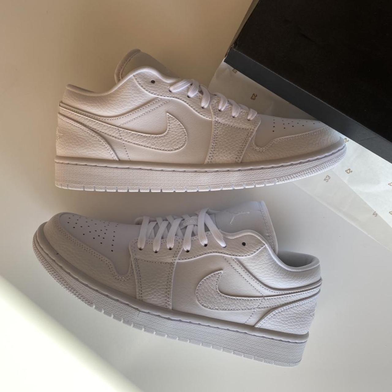 Nike Air Jordan 1 Low Triple White Size: US Womens... - Depop