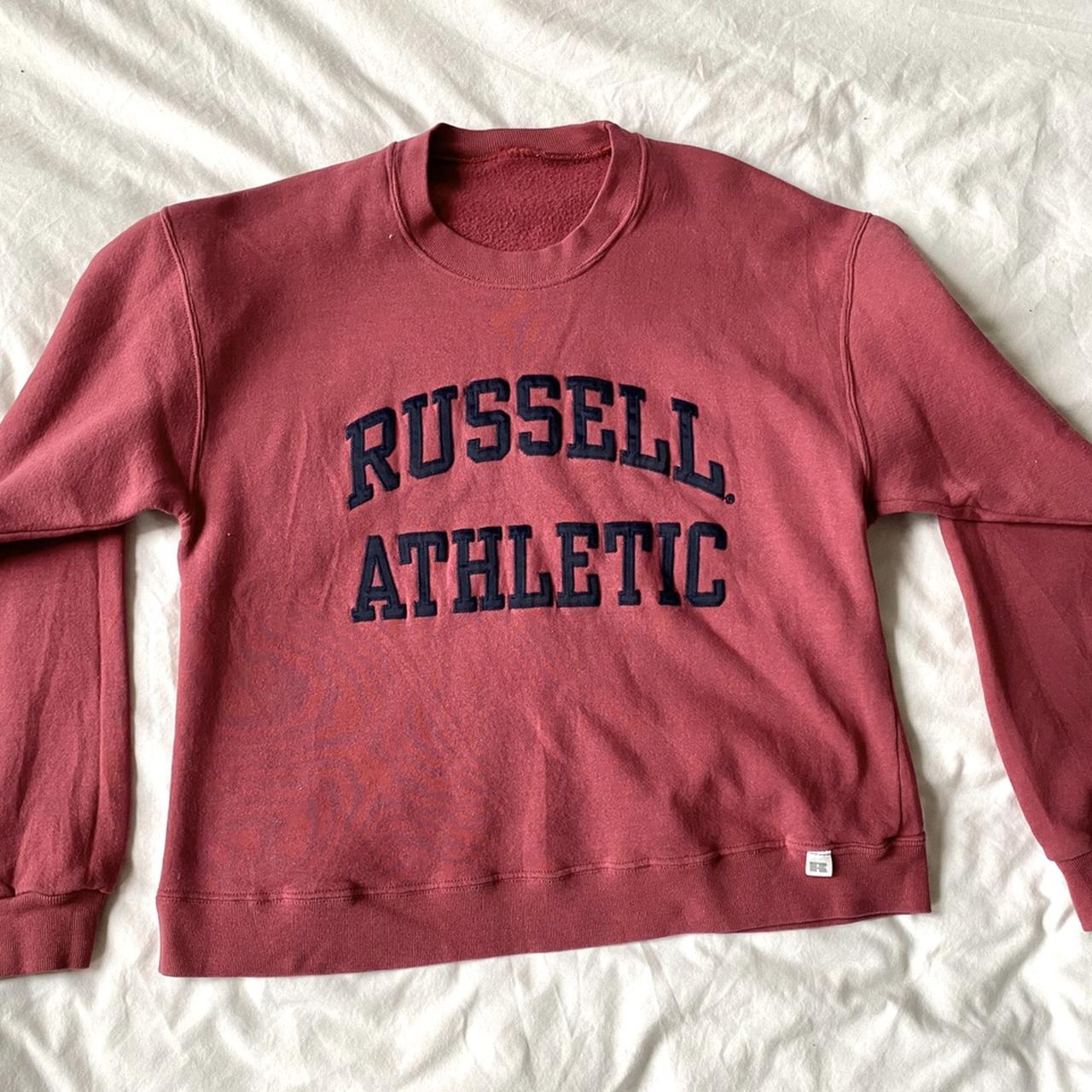 Vintage Russell Athletic Logo Crewneck Pullover... - Depop