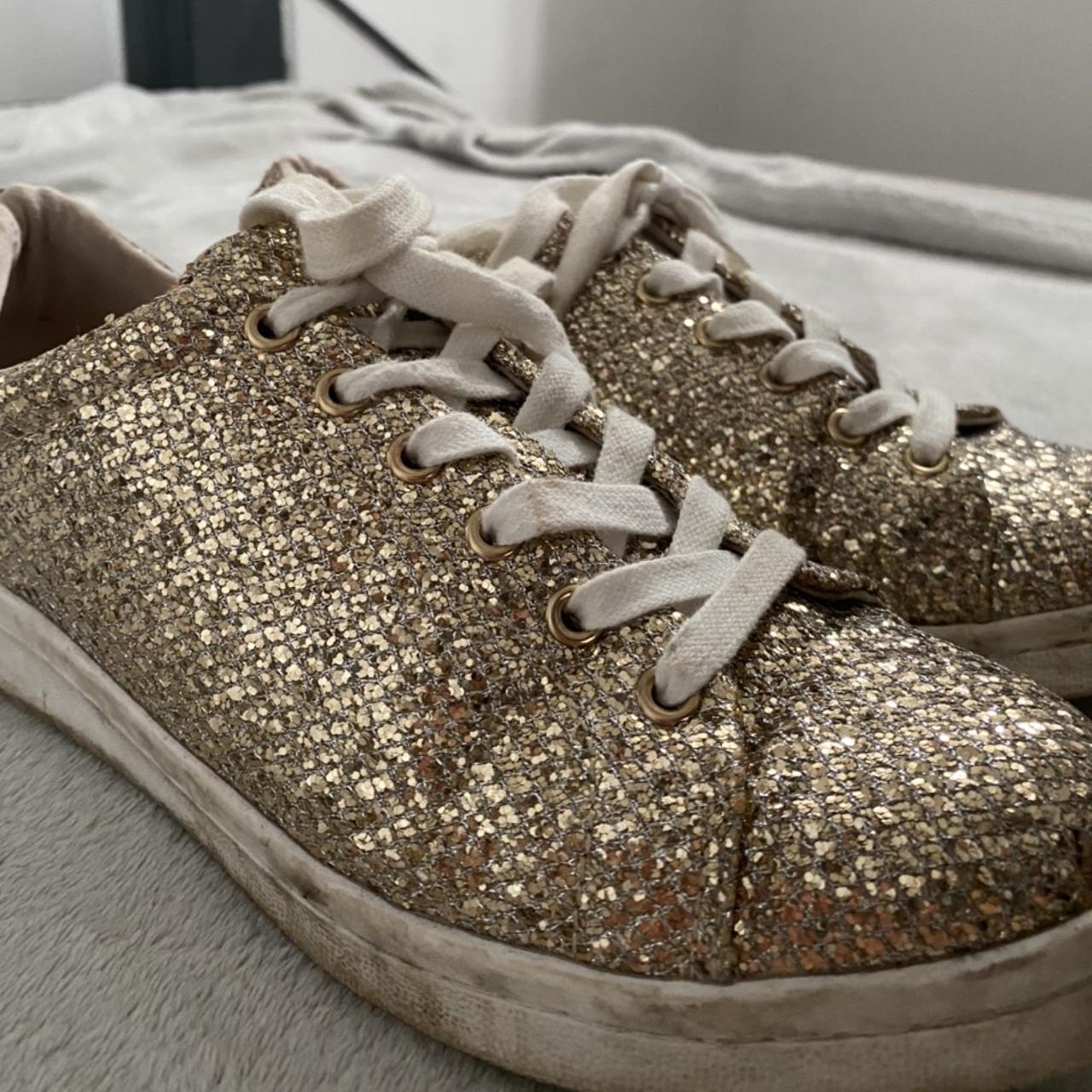 Kurt geiger 2025 glitter trainers