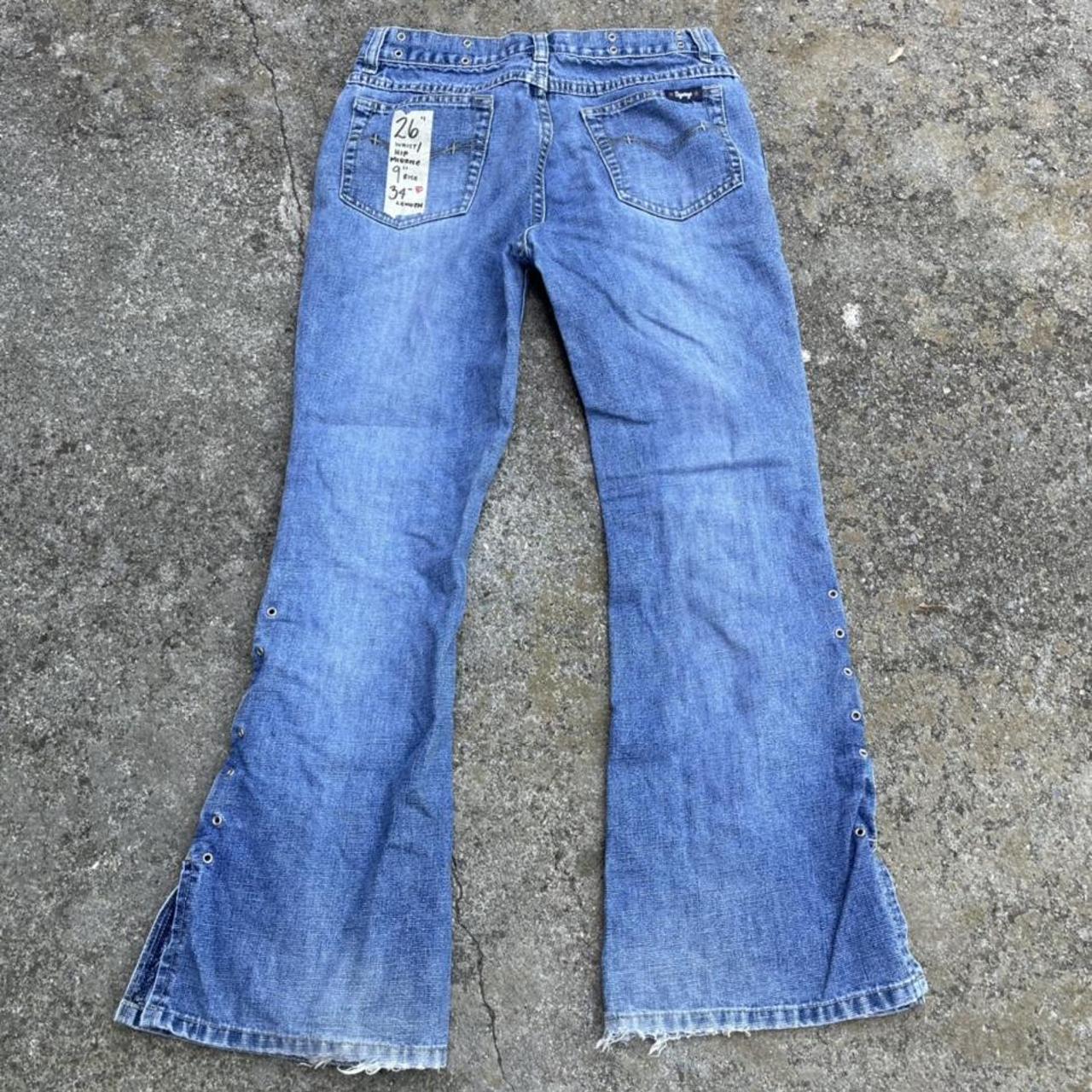 y2k-studded-mid-rise-jeans-measurements-in-pic-y2k-depop