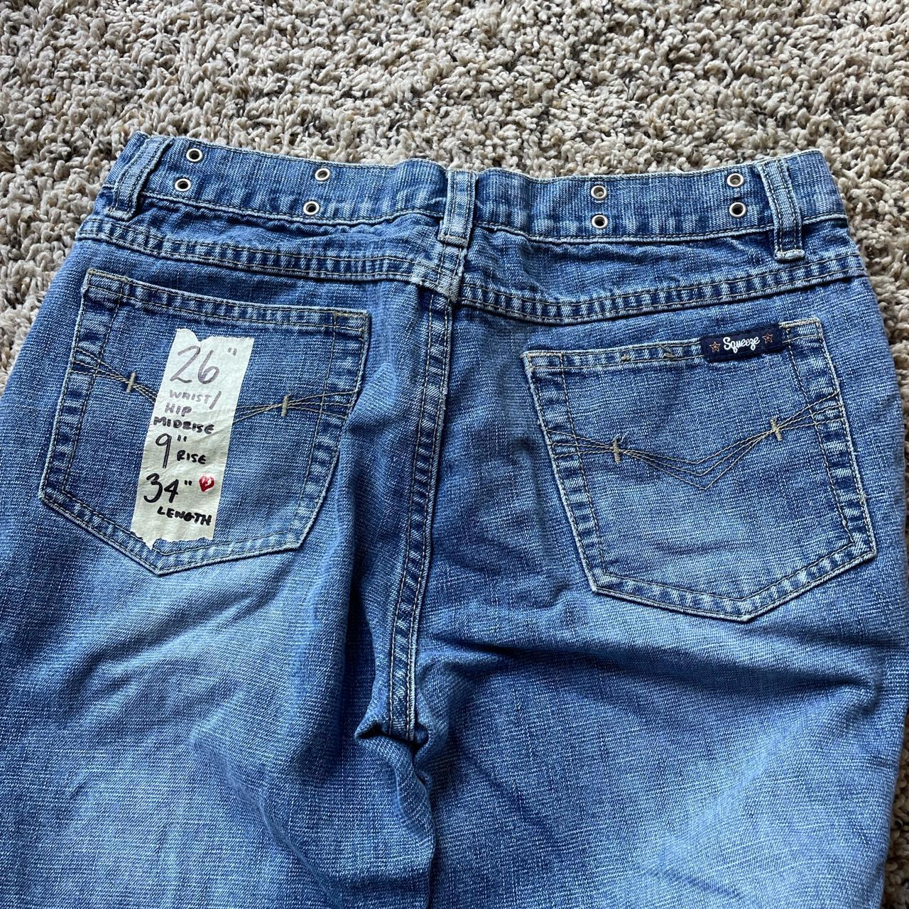 y2k-studded-mid-rise-jeans-measurements-in-pic-y2k-depop