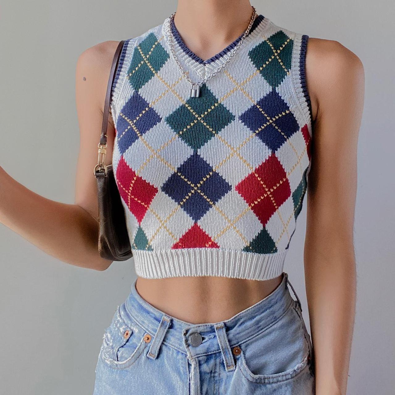 cropped sweater tank top