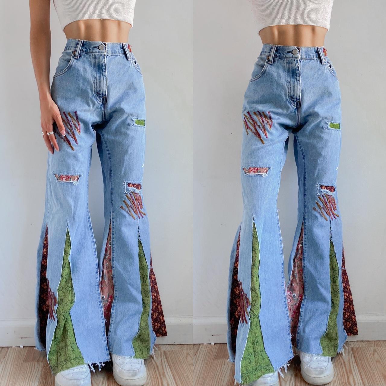 Levi's Rialto - Vintage 517 Reworked Patchwork Flare - Depop