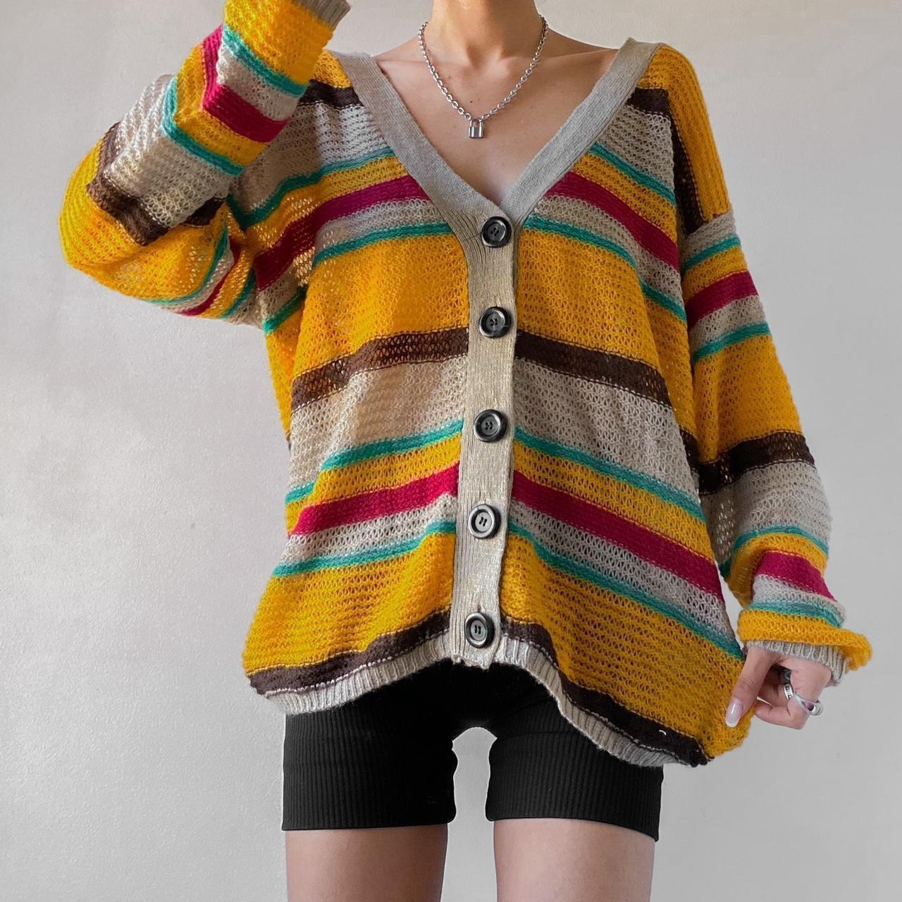 Urban Outfitter Multicolor Yellow Pink Stripe Depop