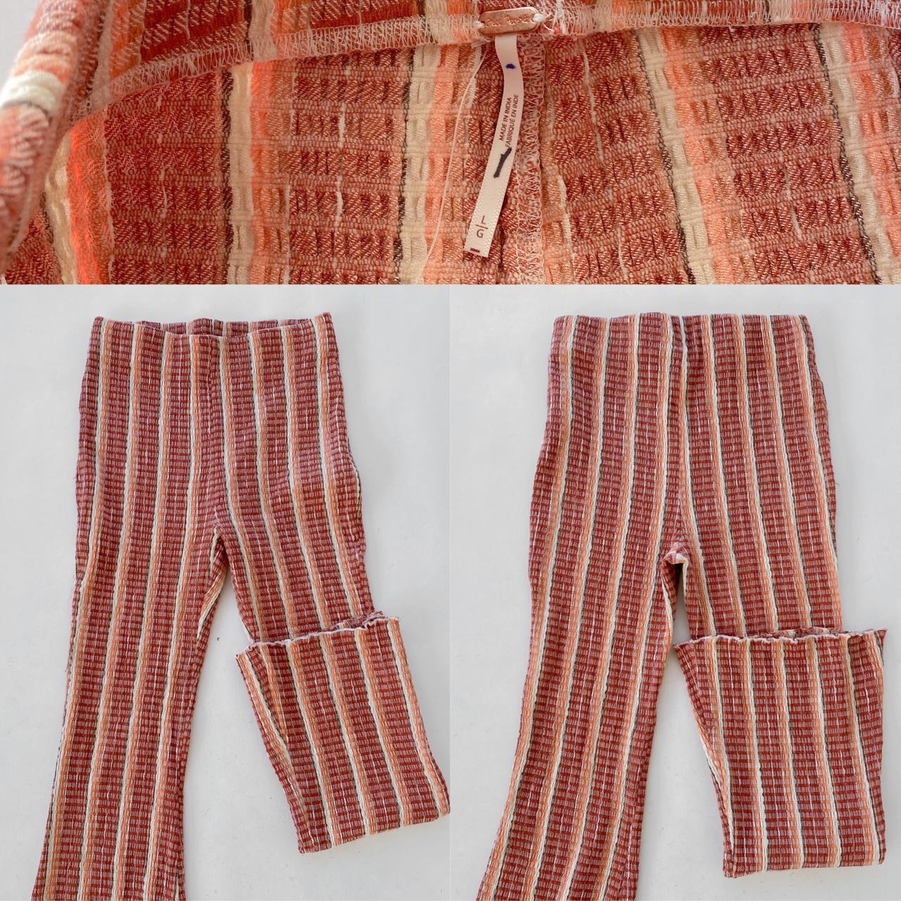 Orange striped jeans online