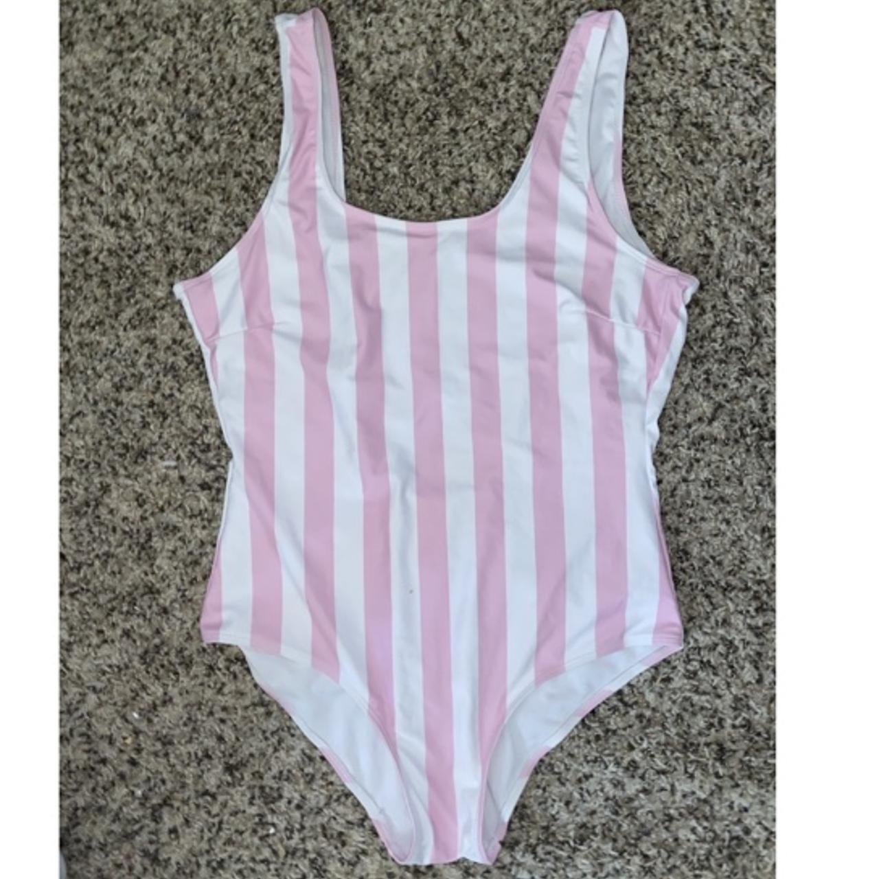 Striped One Piece Bathing Suit Has No Tag But I Got Depop