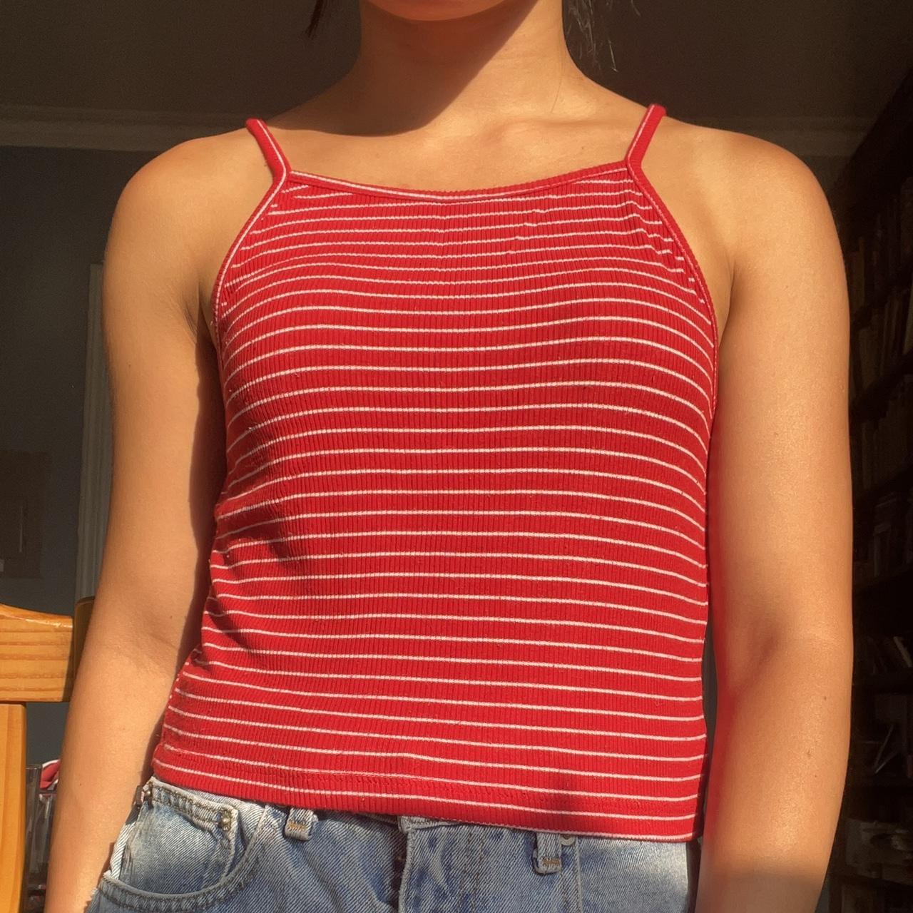 red & white striped tank top from brandy melville!