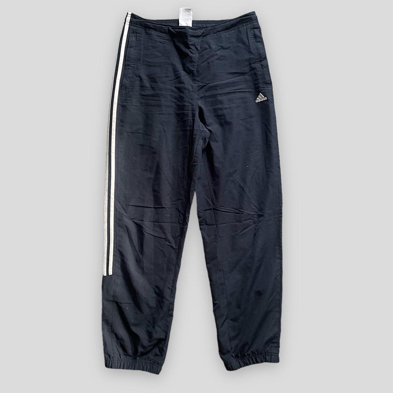 Vintage adidas joggers in Navy! Embroided stripes... Depop