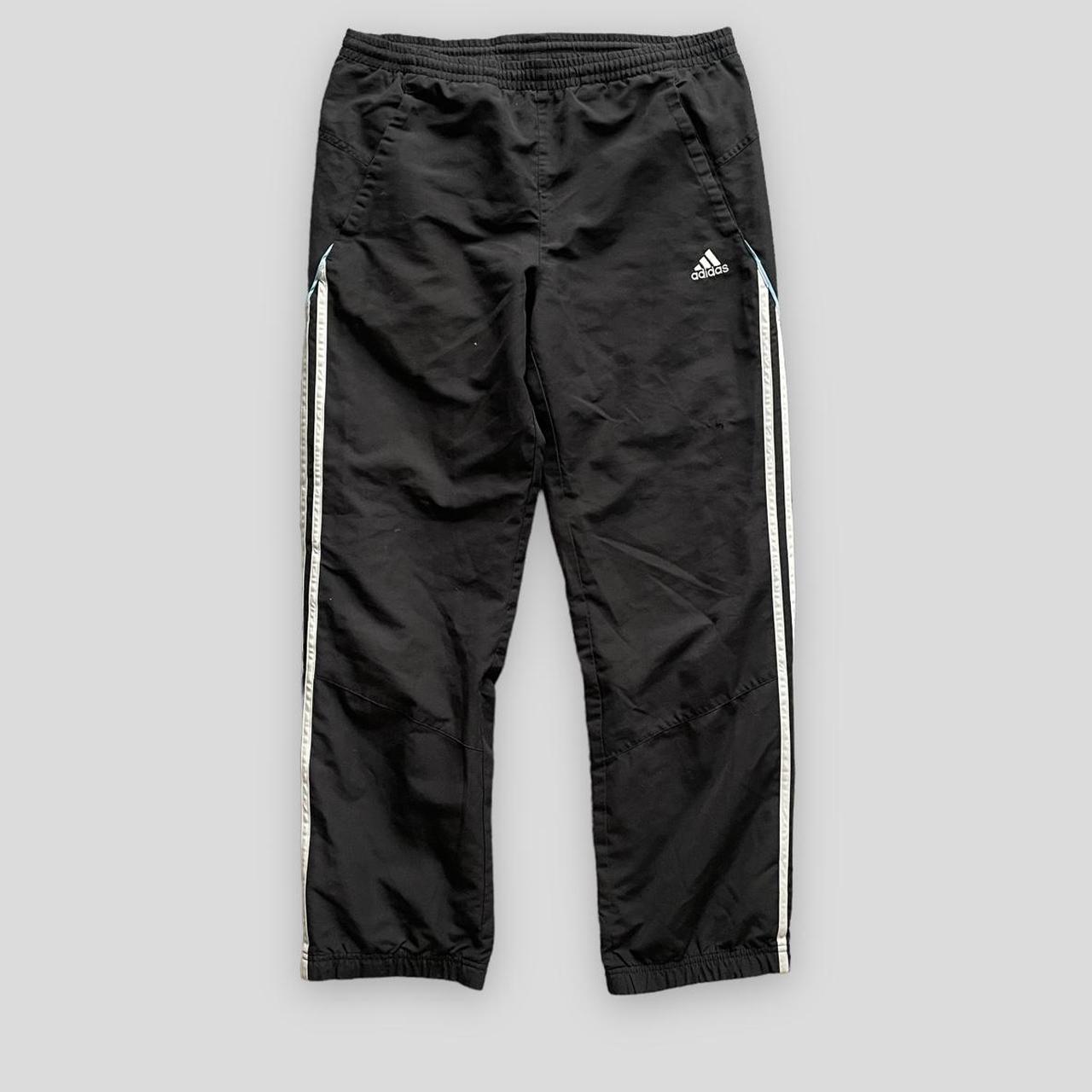 Vintage Adidas Joggers in Black! White embroided... Depop