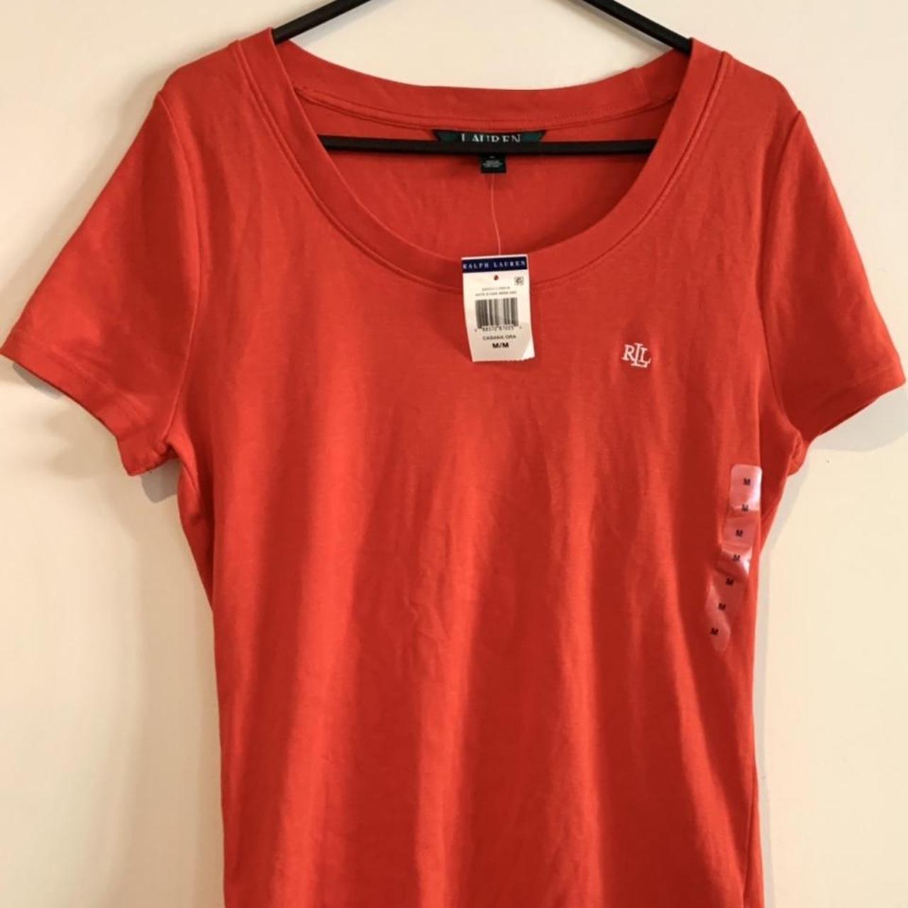 Ralph Lauren Women's Orange T-shirt | Depop