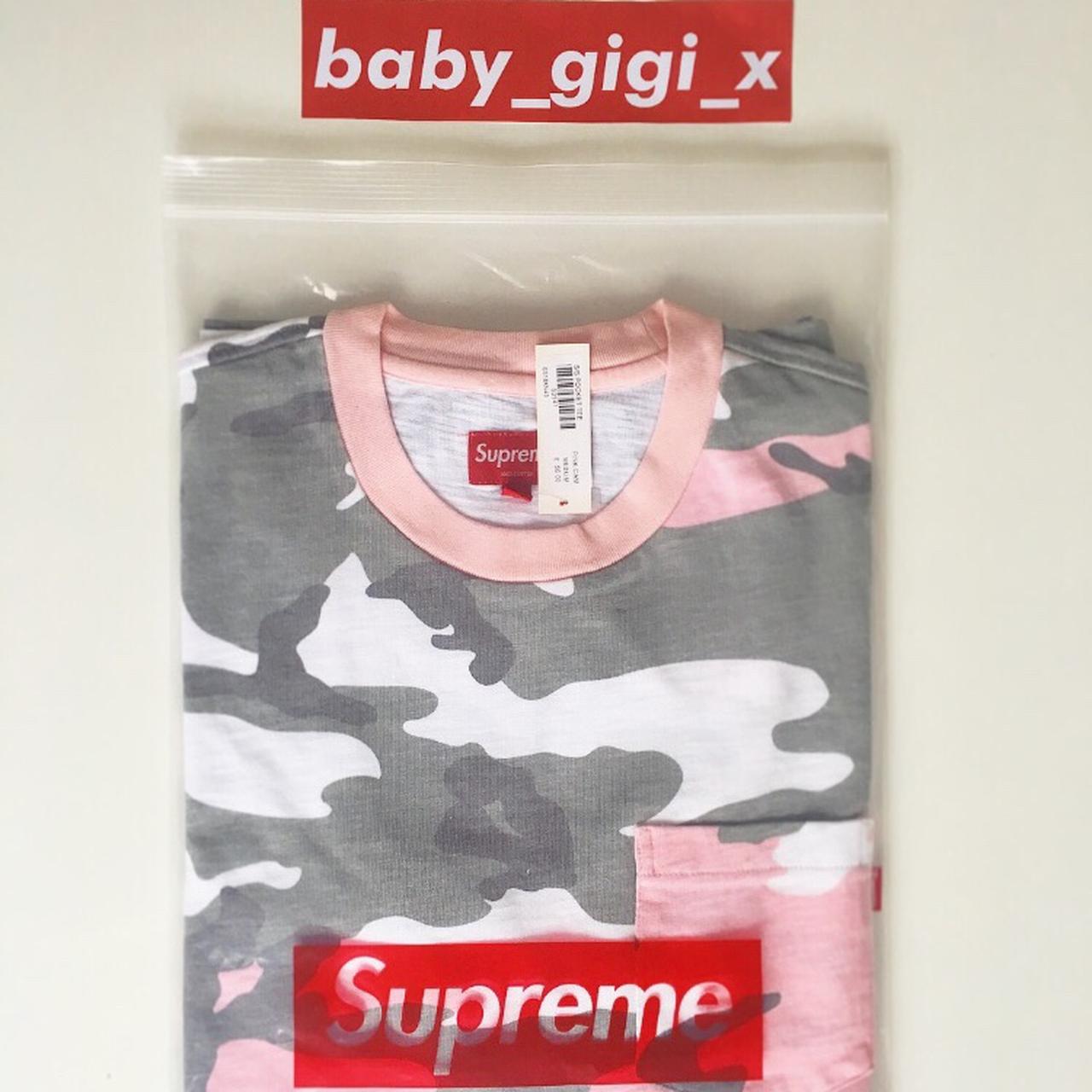 Camo Supreme Pocket Tee Ss18 SUPREME L/S POCKET TEE (RED CAMO