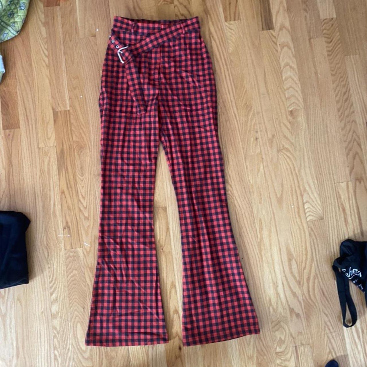 Milk It Women's Red and Black Jeans | Depop