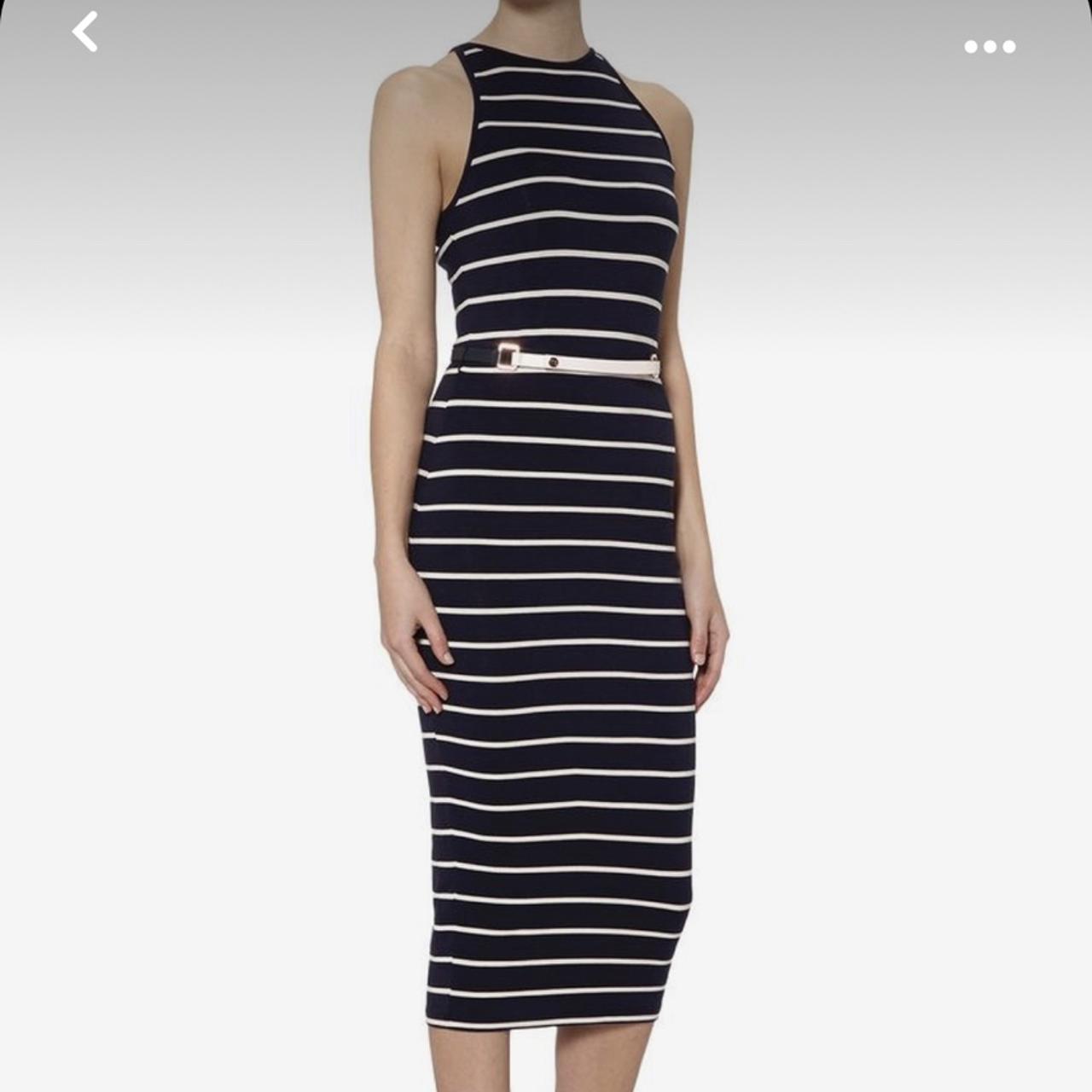 Ted baker blue hot sale and white striped dress