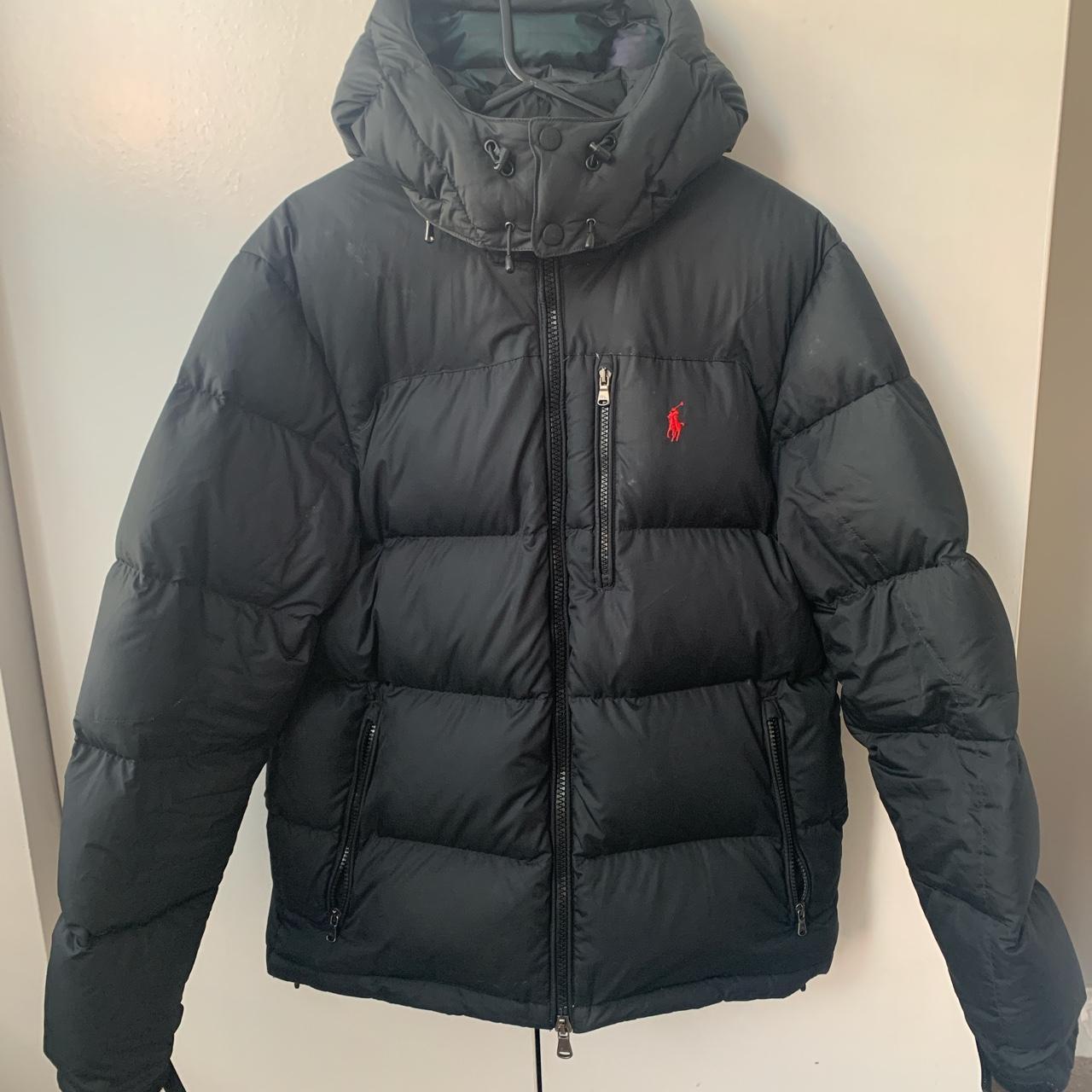 Ralph Lauren puffer Black/ Red Size M - FTTS could... - Depop