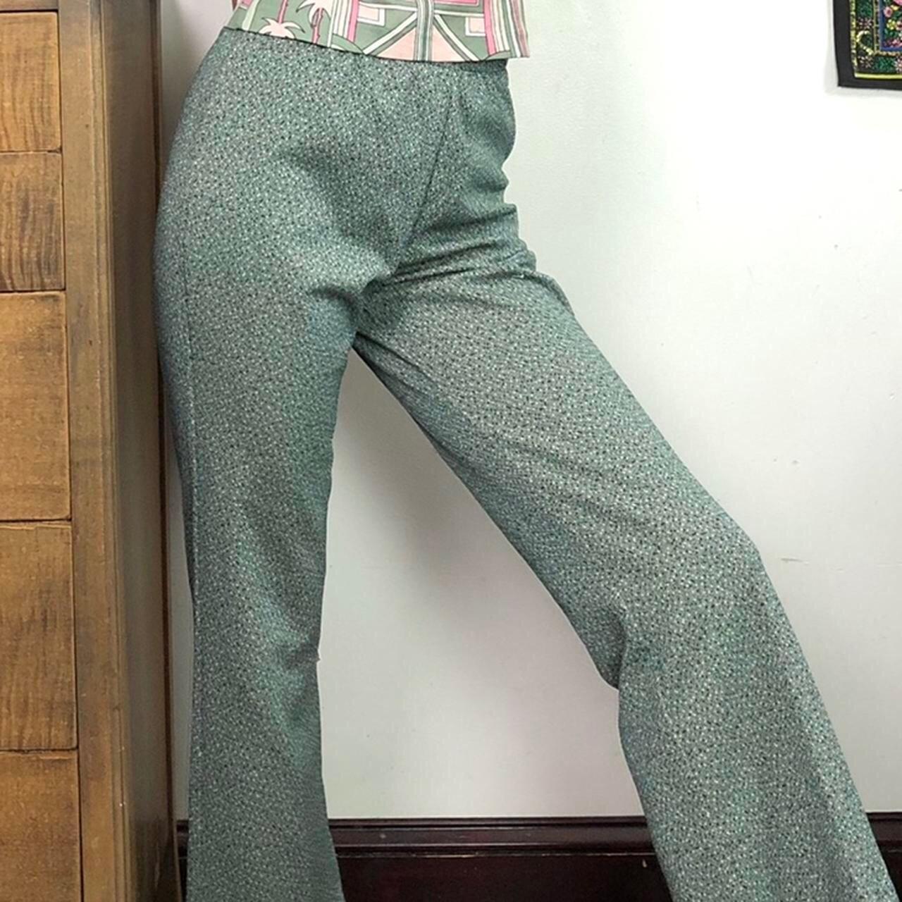 Vintage Polyester Pants, 1970s Double Knit Polyester...