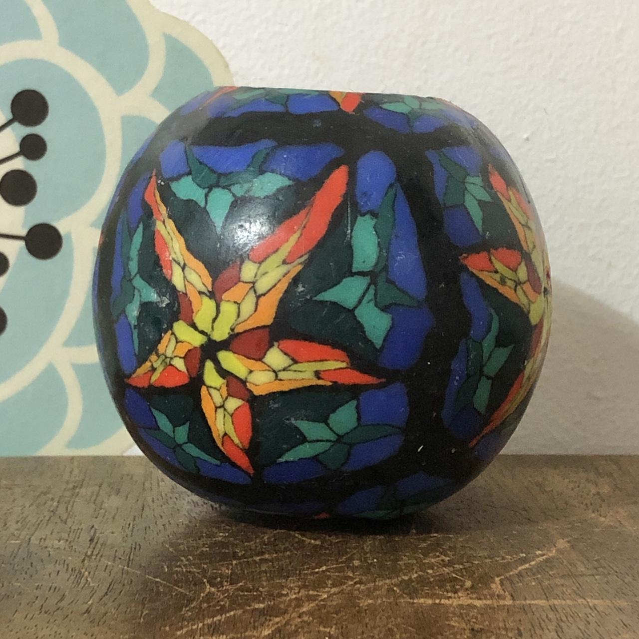 Vintage Glowing Ball Candle 1990s Psychedelic Depop   P0 