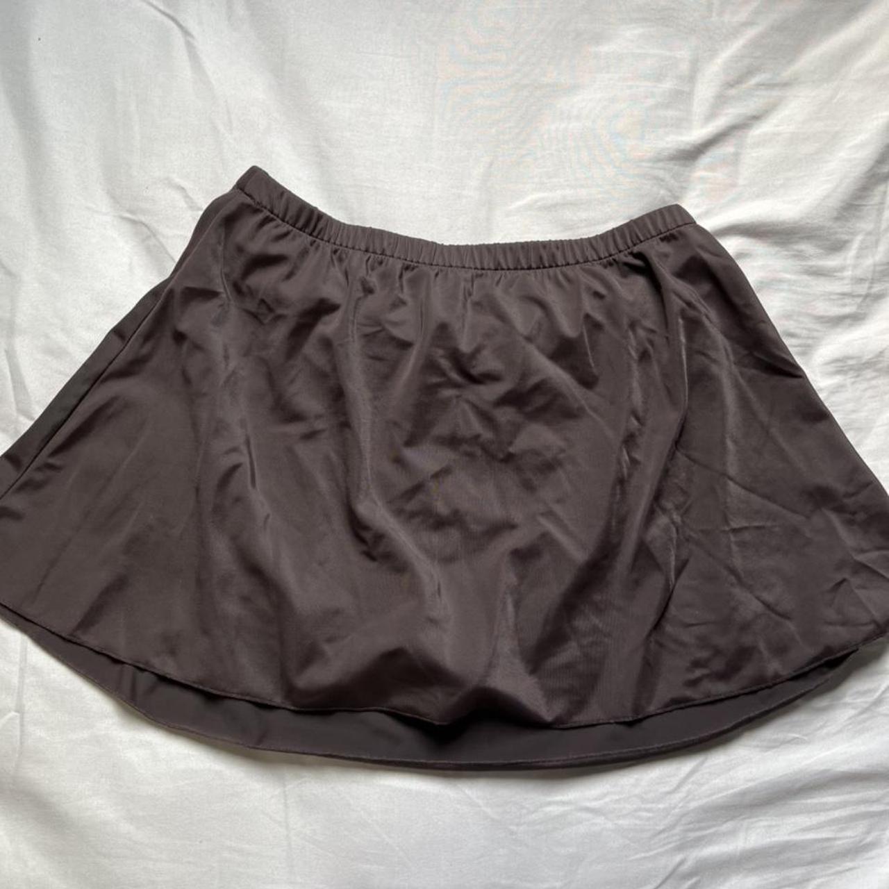 Brown swim skirt Could be used as a skort No size... - Depop