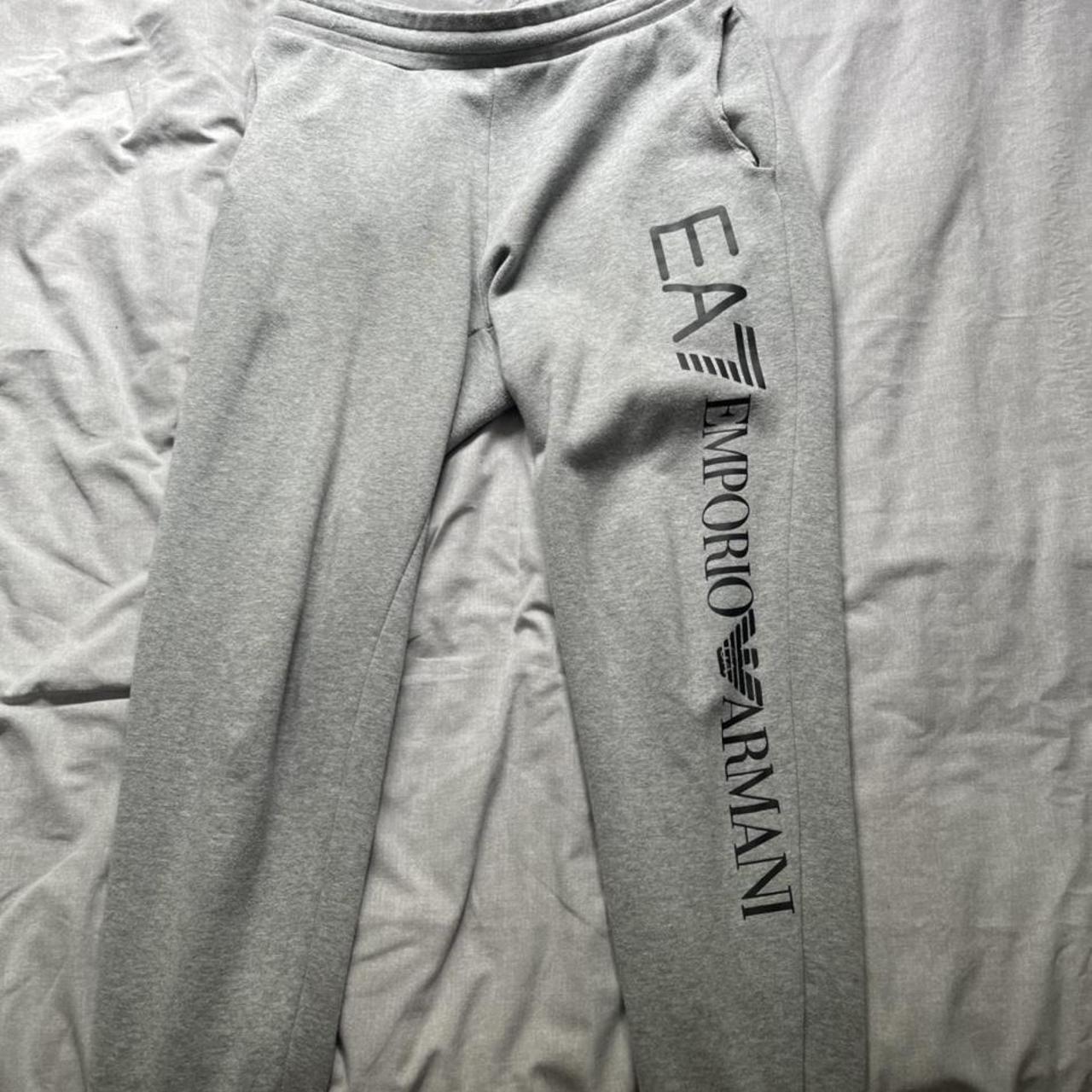 EA7 Men's Grey Joggers-tracksuits | Depop