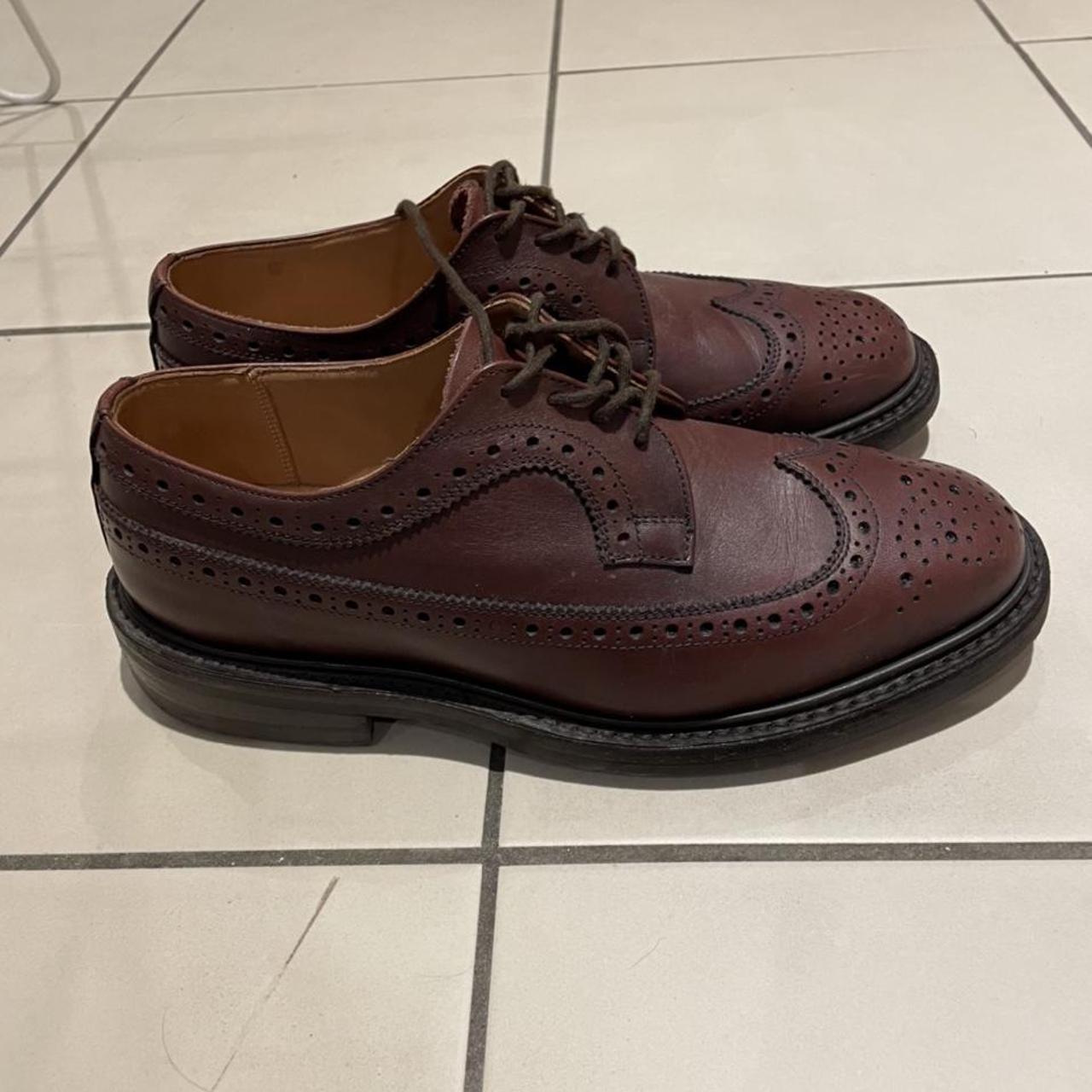 Tricker’s Richard Longwing Brogue in burgundy. Paid... - Depop