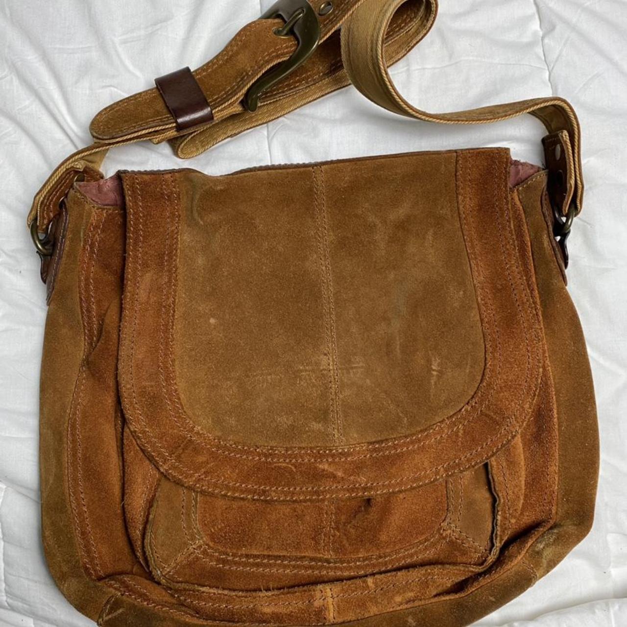 Lucky Brand leather shops messenger bag