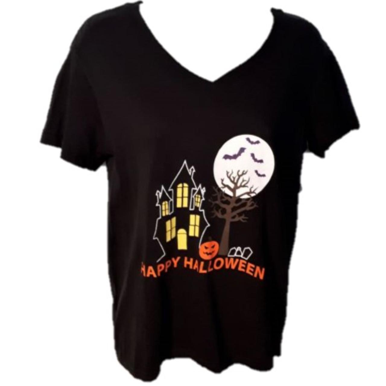HAPPY HALLOWEEN Black Tshirt size Medium new with... Depop