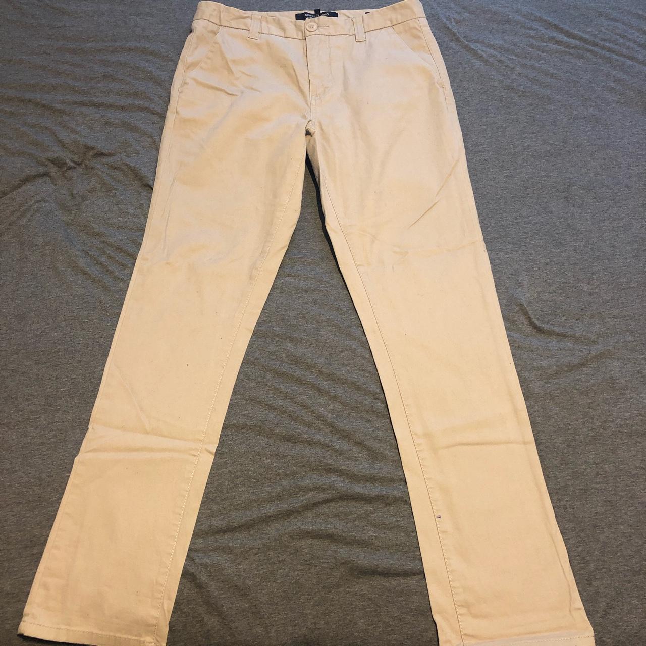 Cotton On Beige Skinny Chinos. Only worn once, in... - Depop