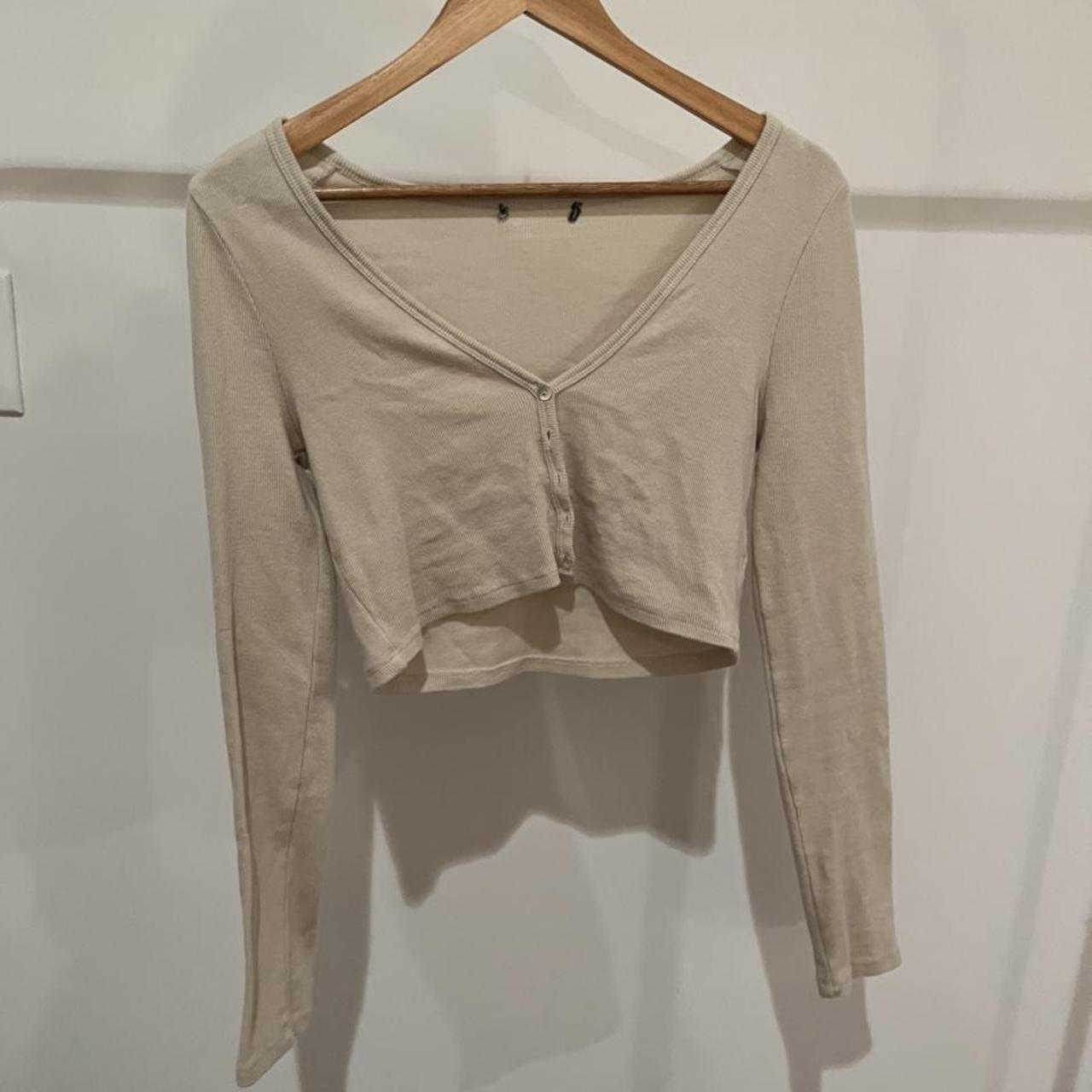 Beige #glassons long sleeve in a medium - Depop