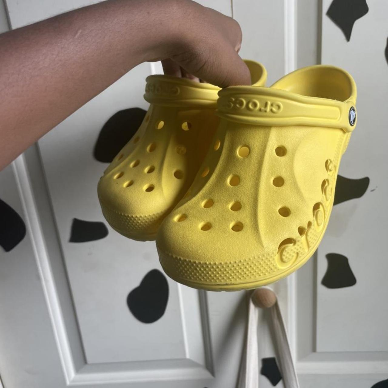 yellow baya crocs 6 men 8 wmns worn 3x #crocs... - Depop