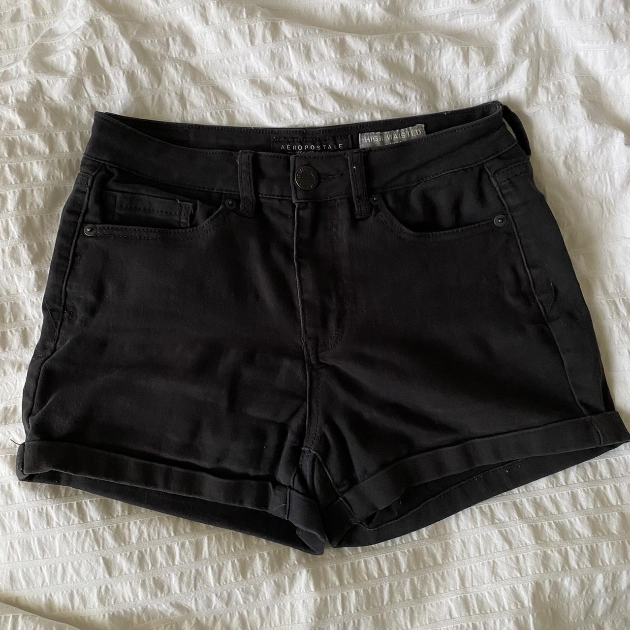 Aeropostale Women's Black Shorts | Depop