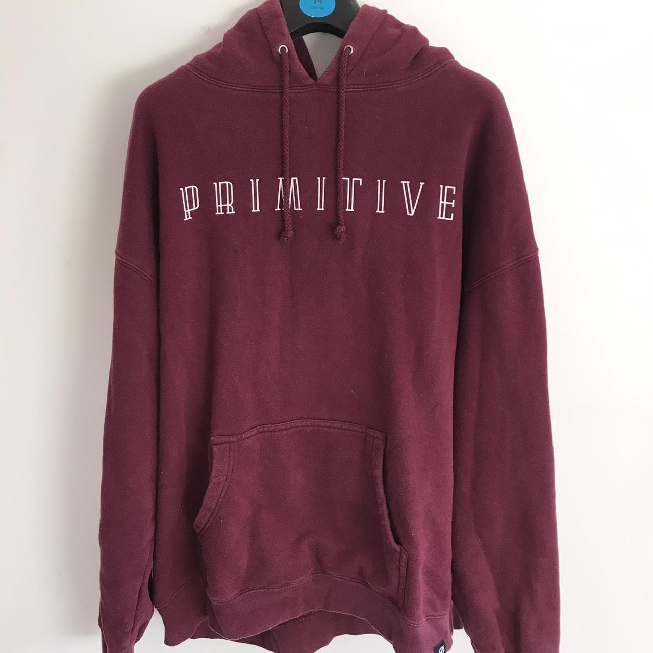 Primitive burgundy hot sale hoodie