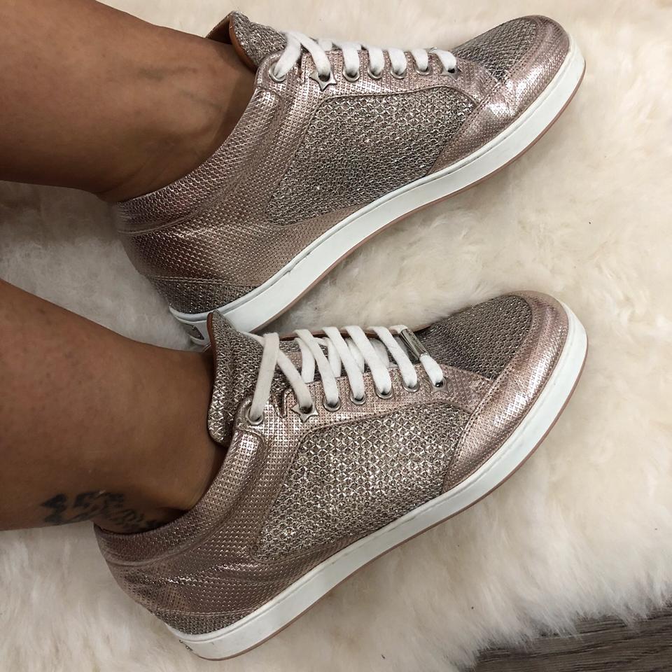 Jimmy choo sale rose gold trainers