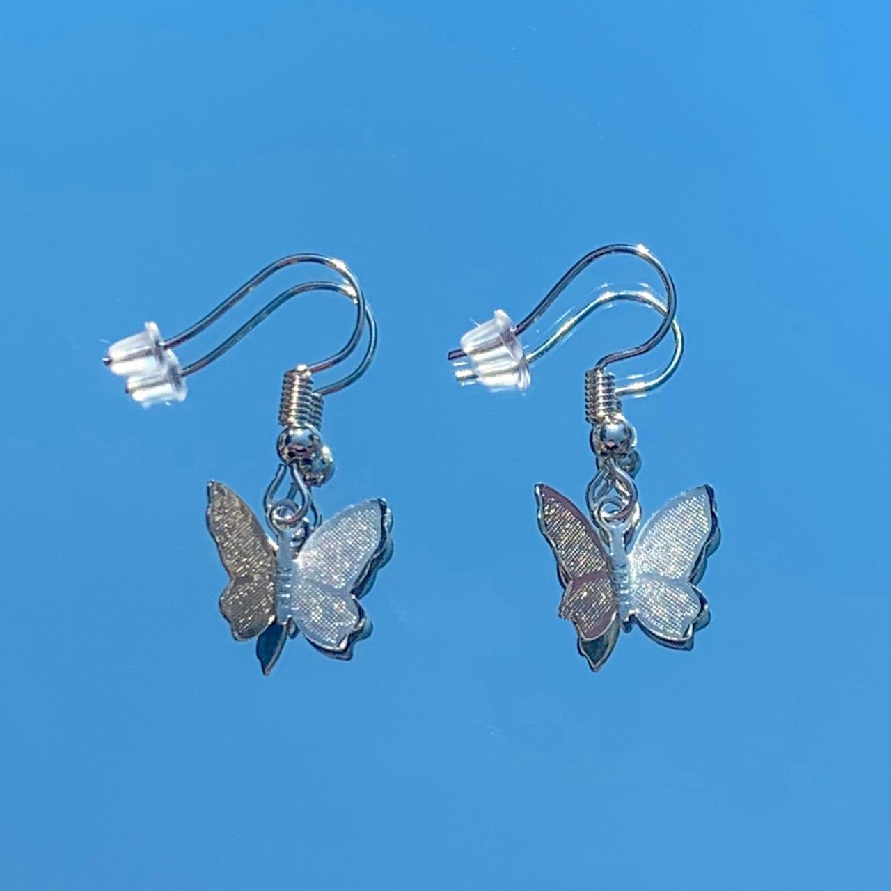 beautiful silver butterfly earrings 🦋🌎 🔮 handmade... Depop