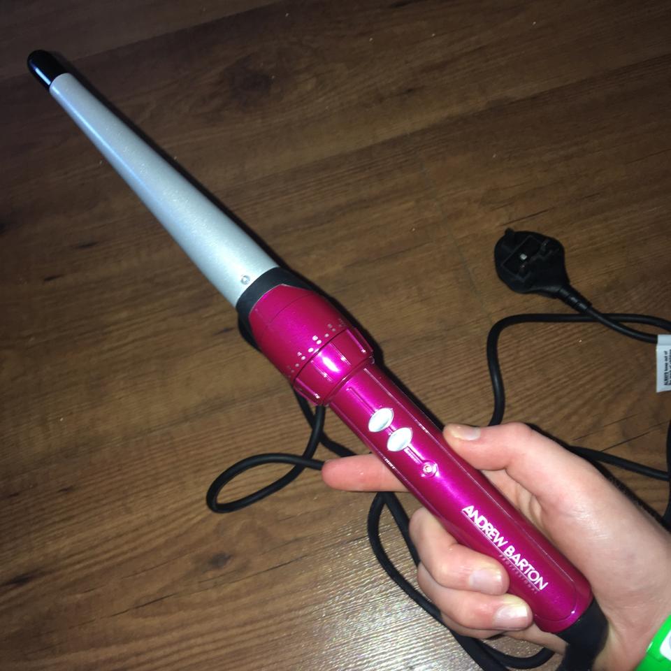 Pink Andrew Barton curling wand. Hardly been used x Depop