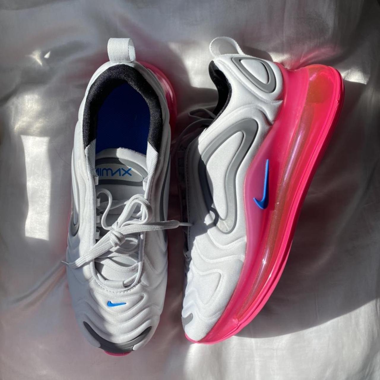 Nike Air Max 720 GS Pure Platinum Pink Neon, Size 6UK...