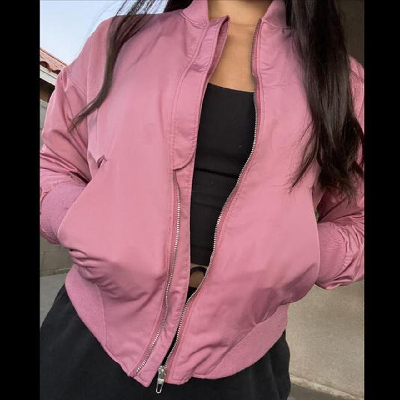 Gymshark Lo Bomber Jacket - Dusky Pink Women's Size XL