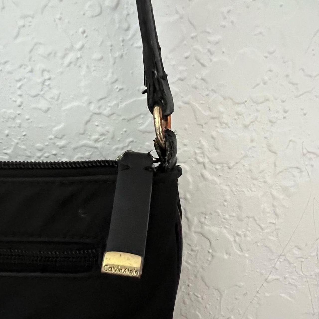 Calvin Klein Women'S Foldover Crossbody Bag - Black Gold for Women